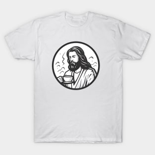 Christian Jesus Drinking Tea T-Shirt